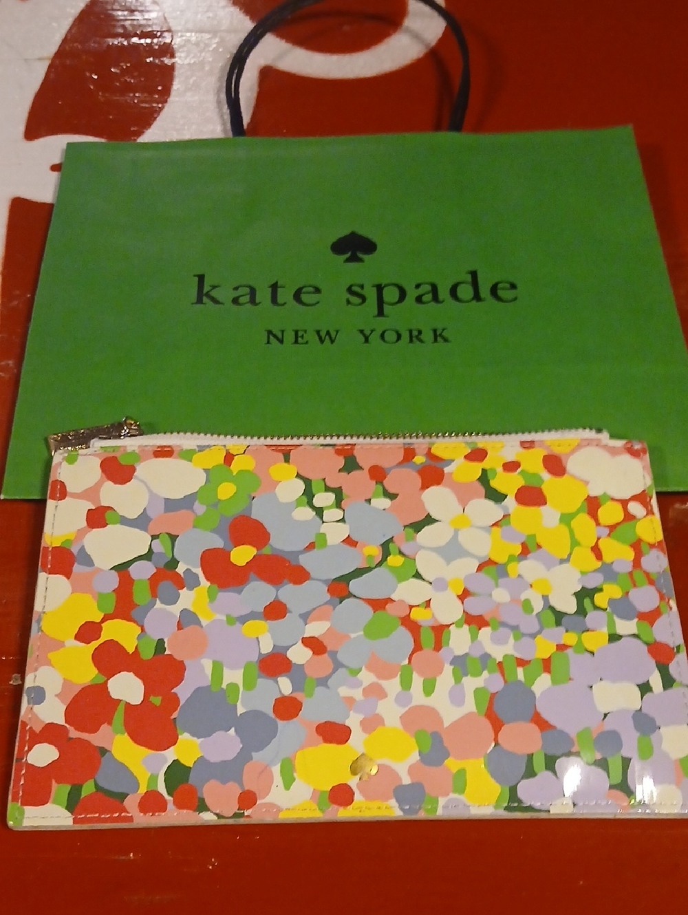 kate spade Floral Multicolor Patent Leather Wallet